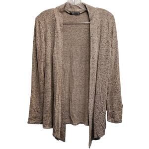 PINC Black Pink Cream Speckled Open Front Light Weight Sweater Cardigan medium